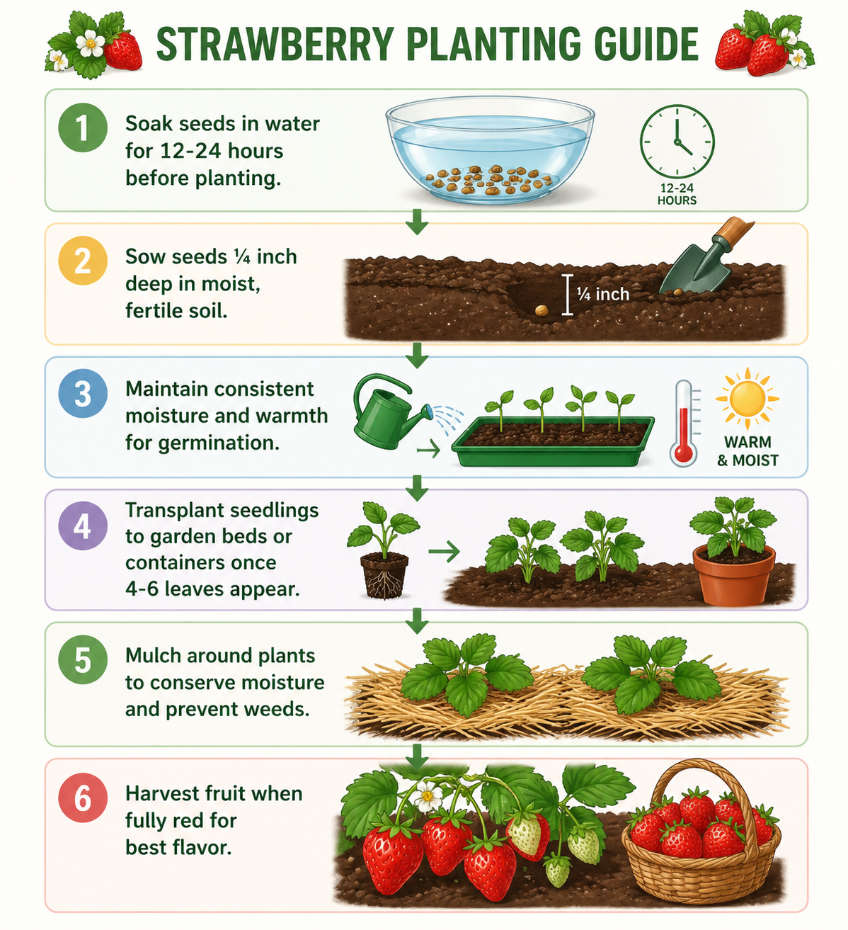 🌱 Handpicked Strawberry Seeds – Fresh, Easy to Plant & Harvest