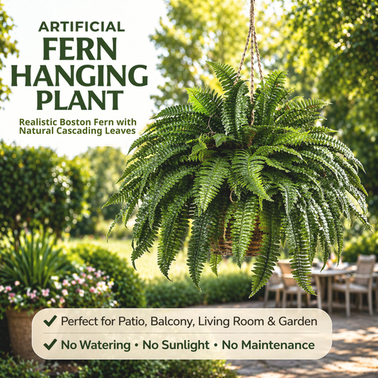 🌱 UV-Resistant Lifelike Artificial Boston Fern