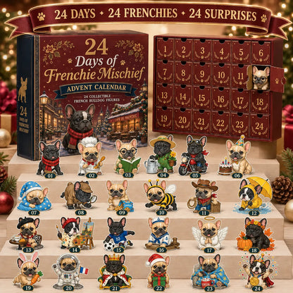 💯 🐶 24-Day French Bulldog Christmas Advent Calendar | 24 Unique Collectible Frenchie Characters with Different Outfits, Personalities & Daily Holiday Surprises 🎄✨
