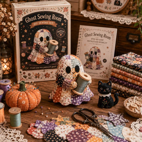 🧵49% Off Last Day - 👻Little Ghost’s Cozy Halloween DIY Patchwork Kit