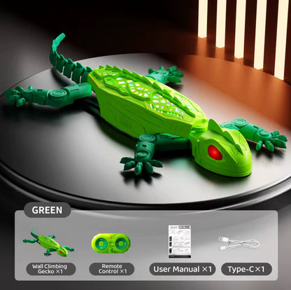 🔥Limited time 49% OFF – Gecko Rush Remote Control Wall Climbing Lizard Toy Ceiling & Floor Crawler