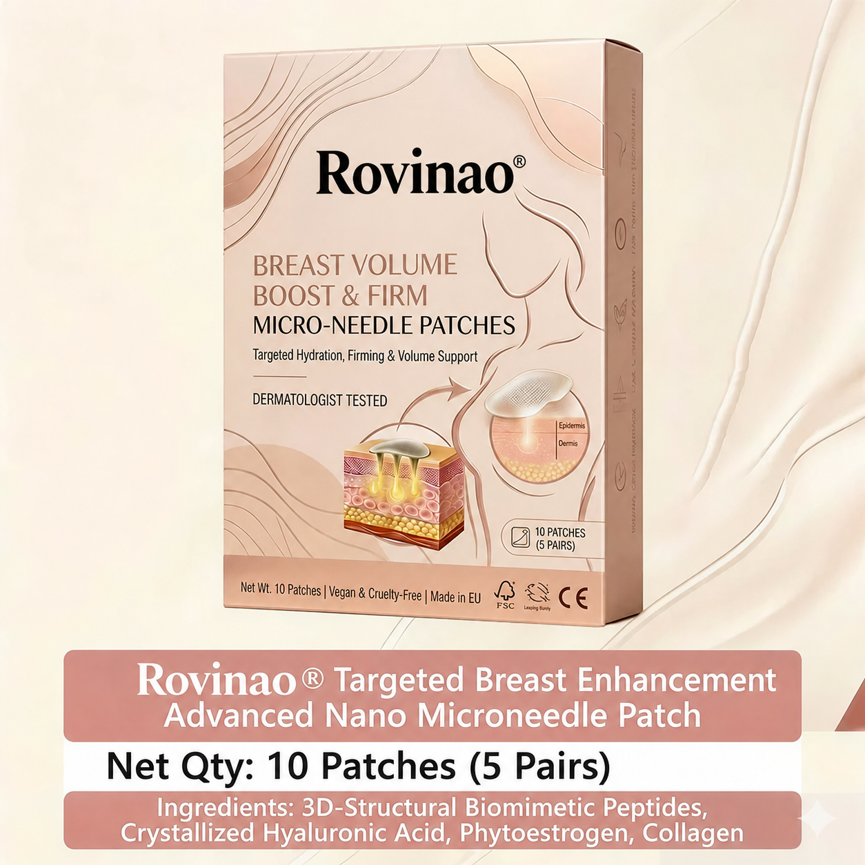 🔥Limited-time 60% sale--Rovinao Targeted Breast Enhancement Advanced Nano-Microneedle Patches