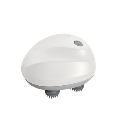 Pet Head Electric Massager for Cats and Dogs, 4 Silicone Heads with 96 Nodes, 3 Speed 360° Kneading Vibration, Relax Muscles Improve Circulation
