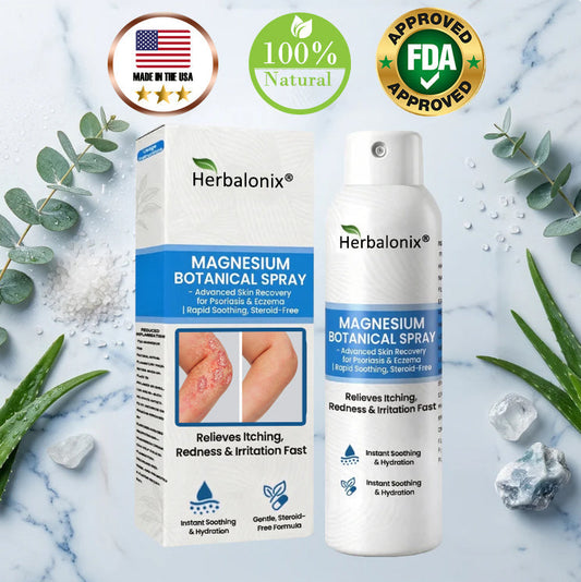 🔥Herbalonix® Magnesium Botanical Spray – Advanced Skin Recovery for Psoriasis & Eczema | Rapid Soothing, Steroid-Free