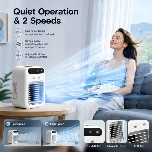 ❄️ Portable Mini Air Cooler Compact & Portable Powerful Cooling