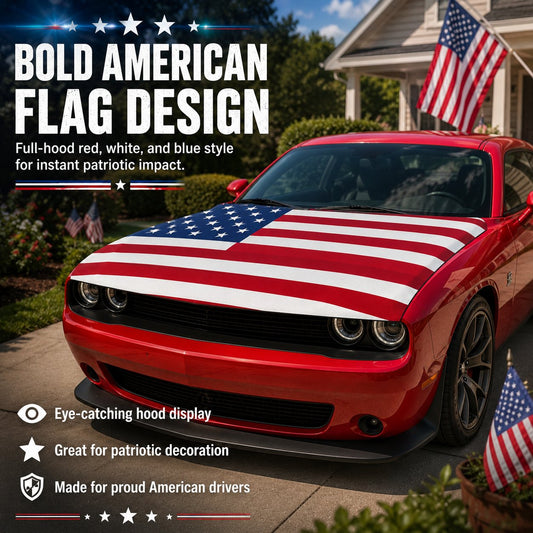 🔥Limited time 49% OFF🚗Patriotic American Flag Car Hood Cover