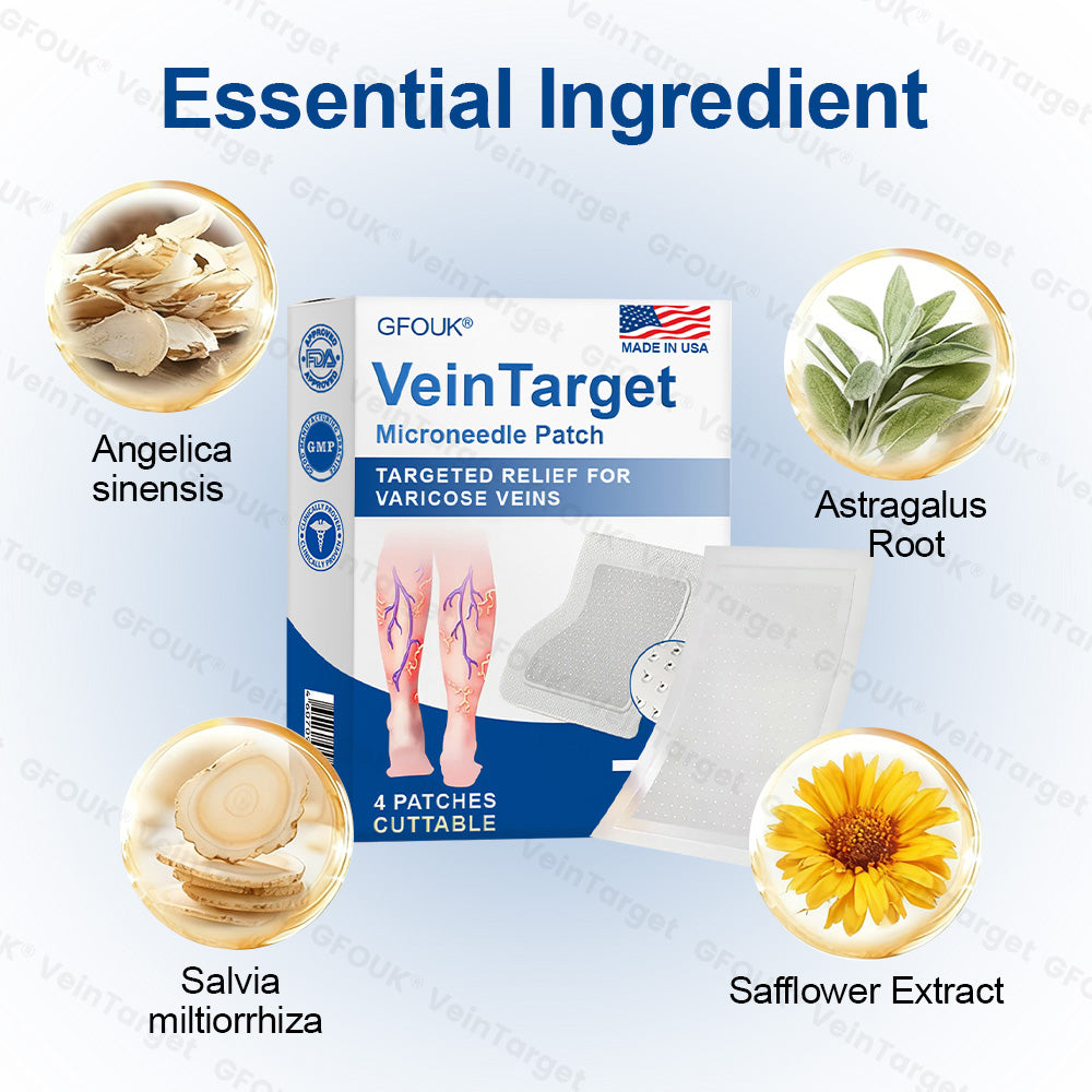 🇺🇸👨‍⚕️👍✅GFOUK® VeinTarget Microneedle Patch⚡Instant Relief, Long-Term Results